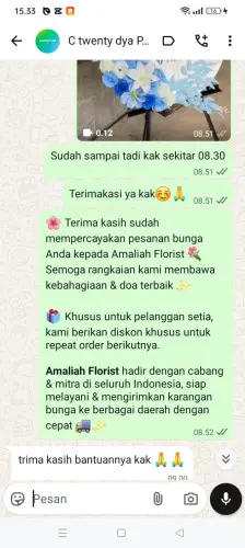 Testimonial Standing Flower bandar lampung